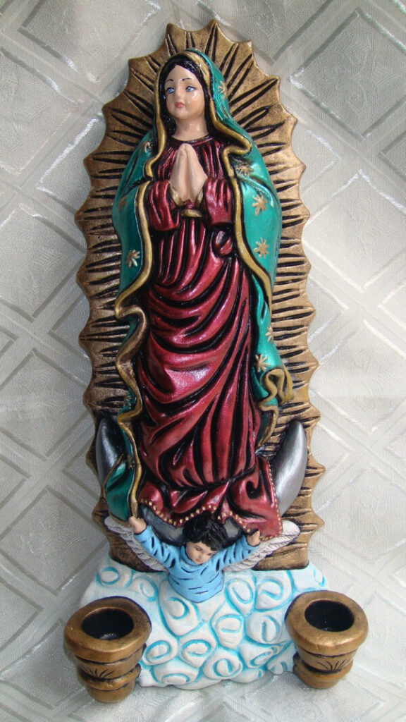 Virgen de guadalupe en ceramica